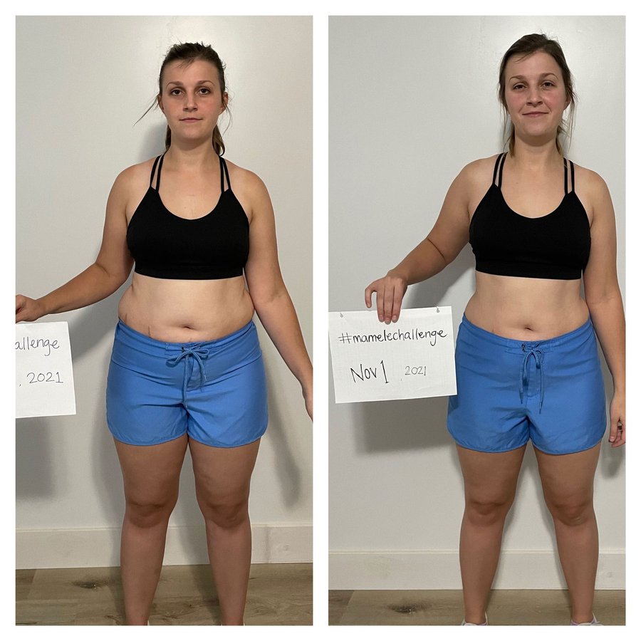 Alicia Herd’s before and after photos, shared with permission.