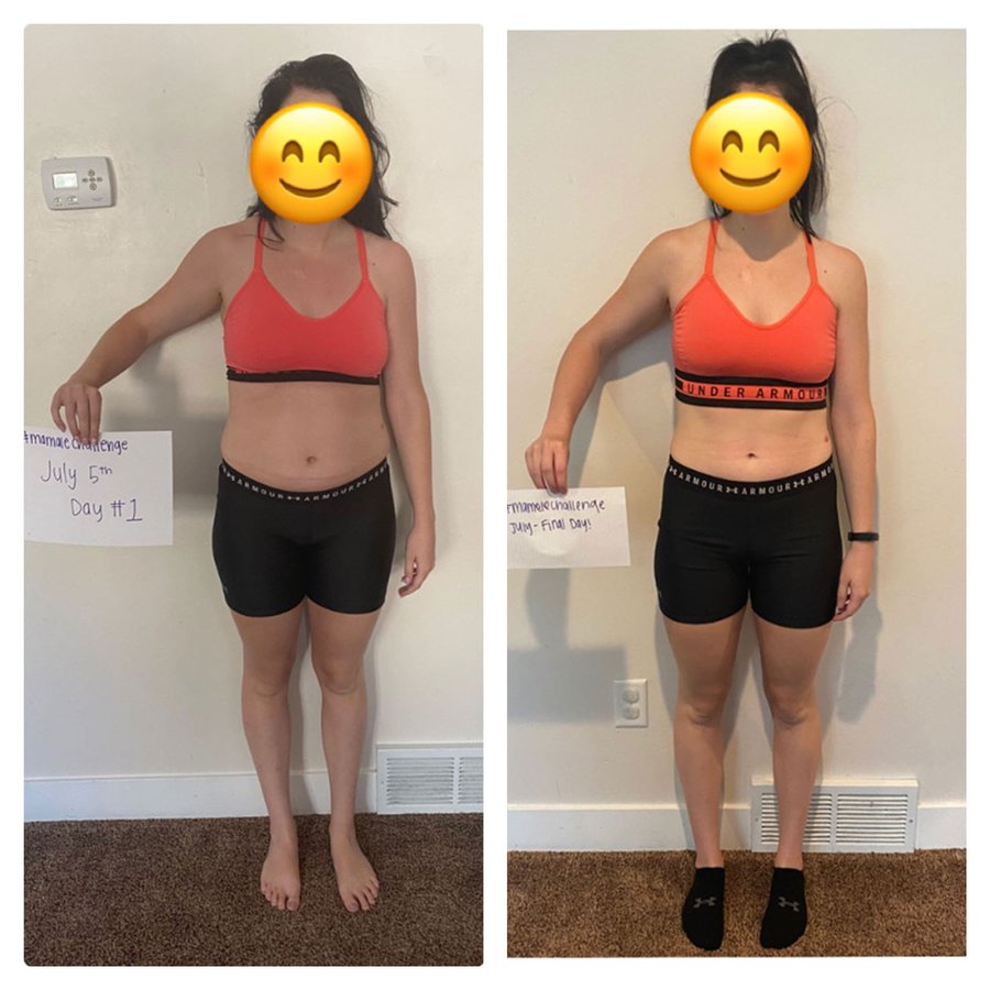 Allysa Martellaro’s before and after photos, shared with permission.