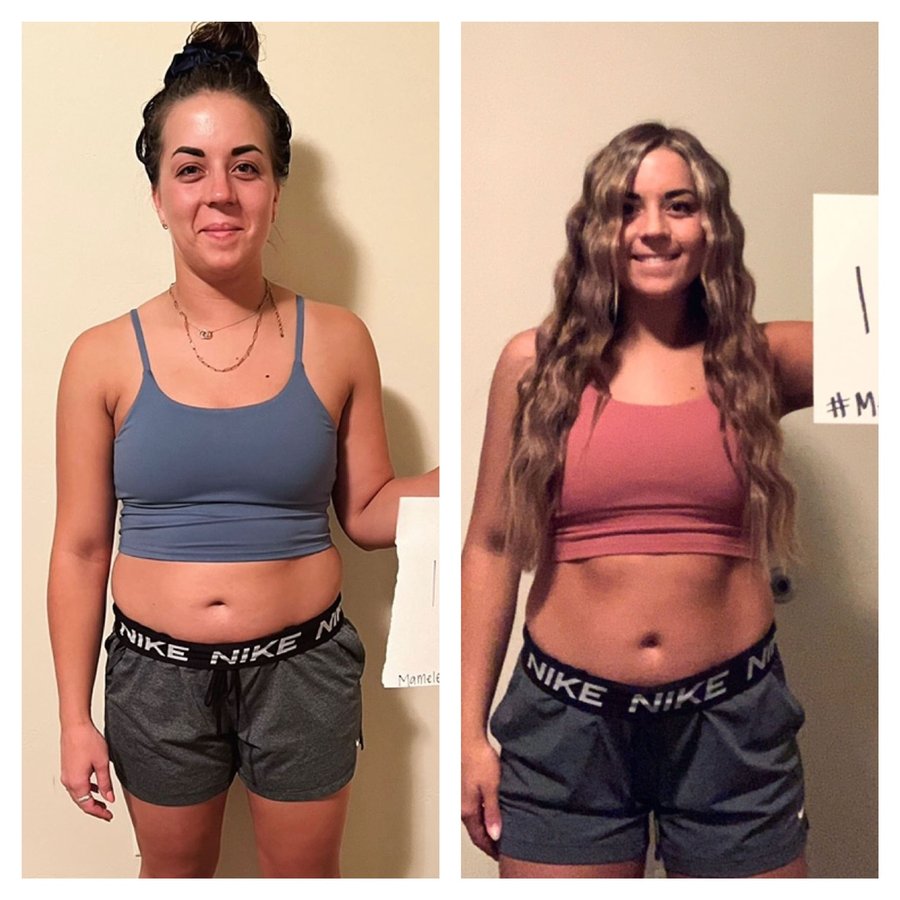 Amanda Gibson’s before and after photos, shared with permission.