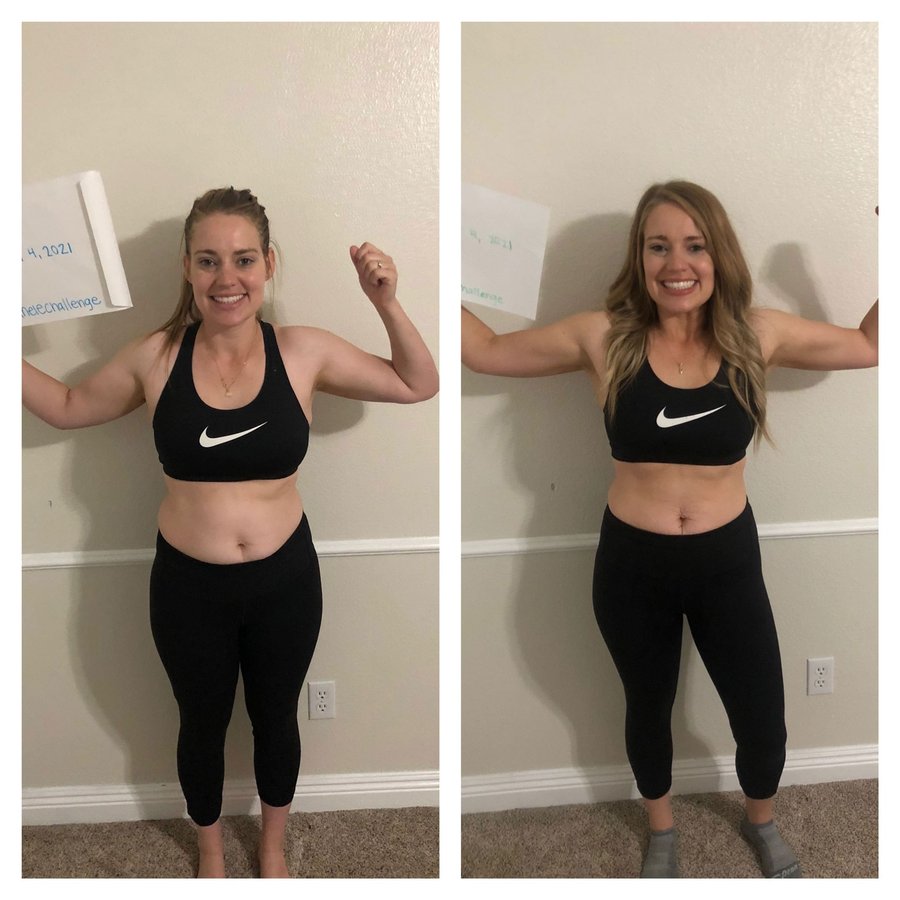 Candace Bergren’s before and after photos, shared with permission.