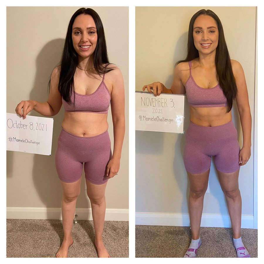 Caroline Truman’s before and after photos, shared with permission.