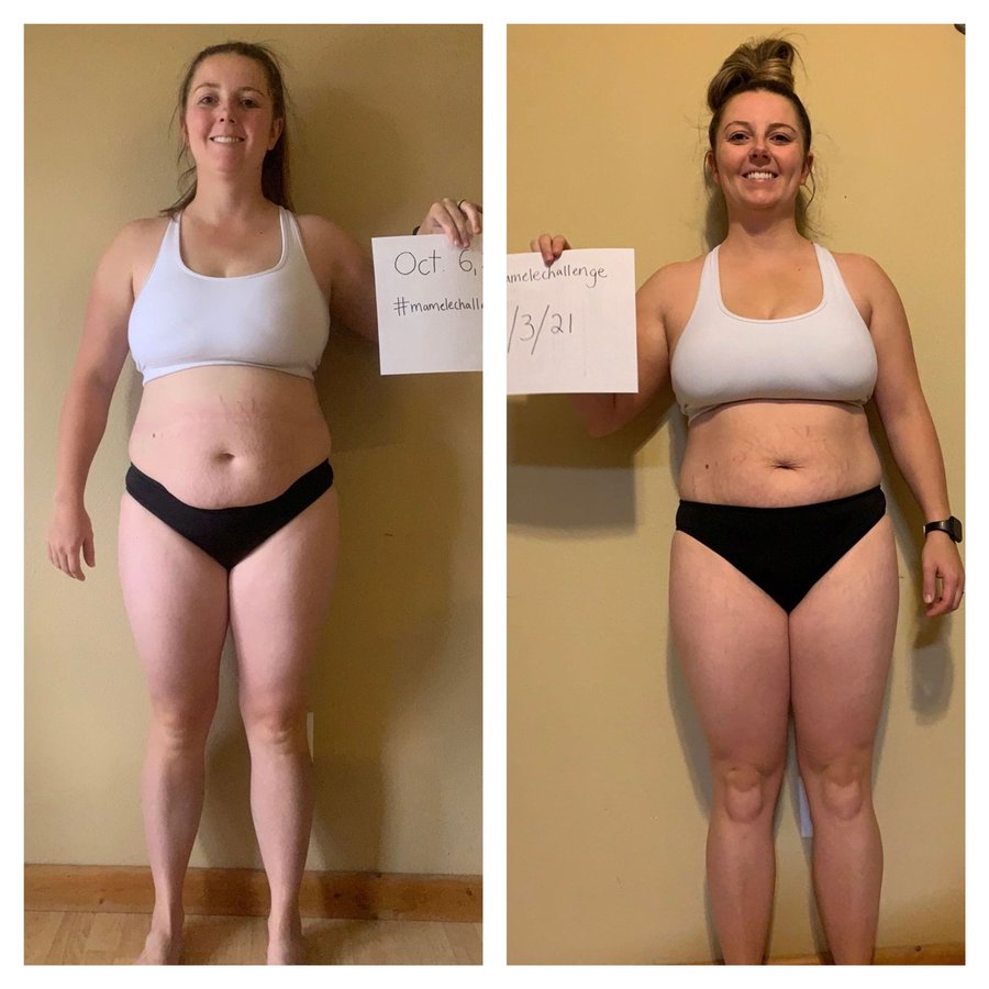 Kailey Foster’s before and after photos, shared with permission.