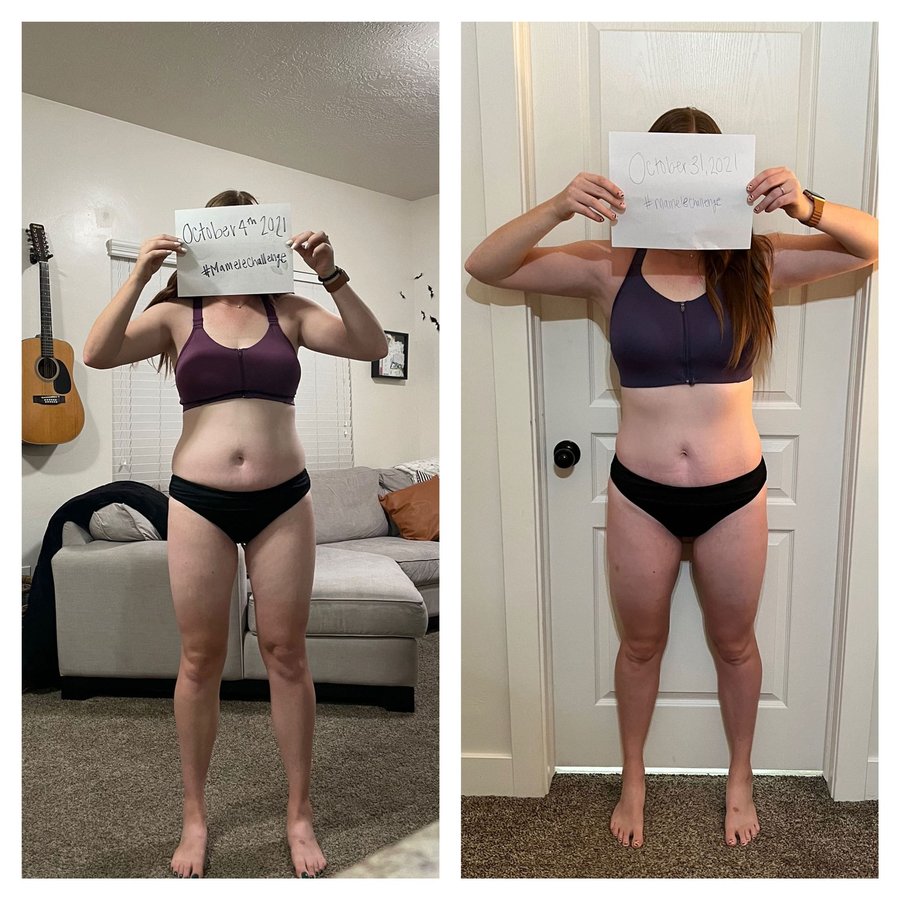 Katie Riding’s before and after photos, shared with permission.