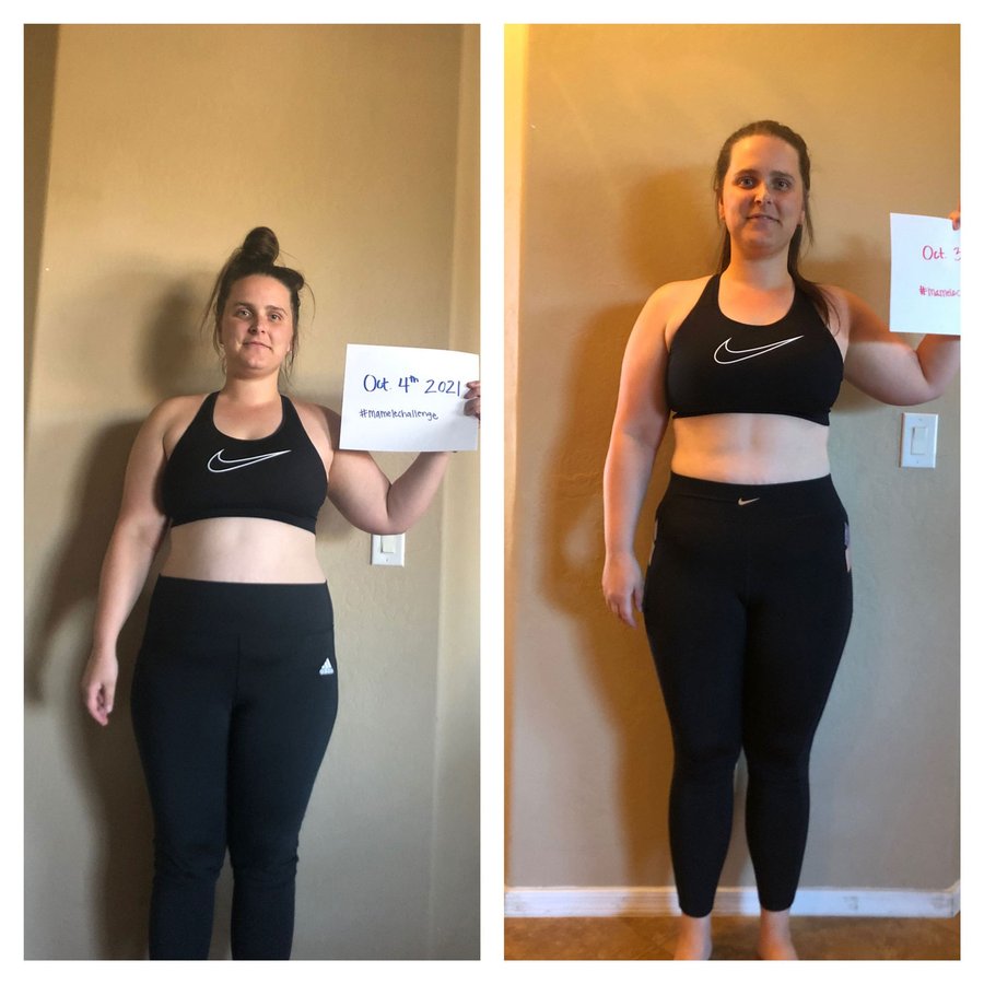 Lexi Junion’s before and after photos, shared with permission.