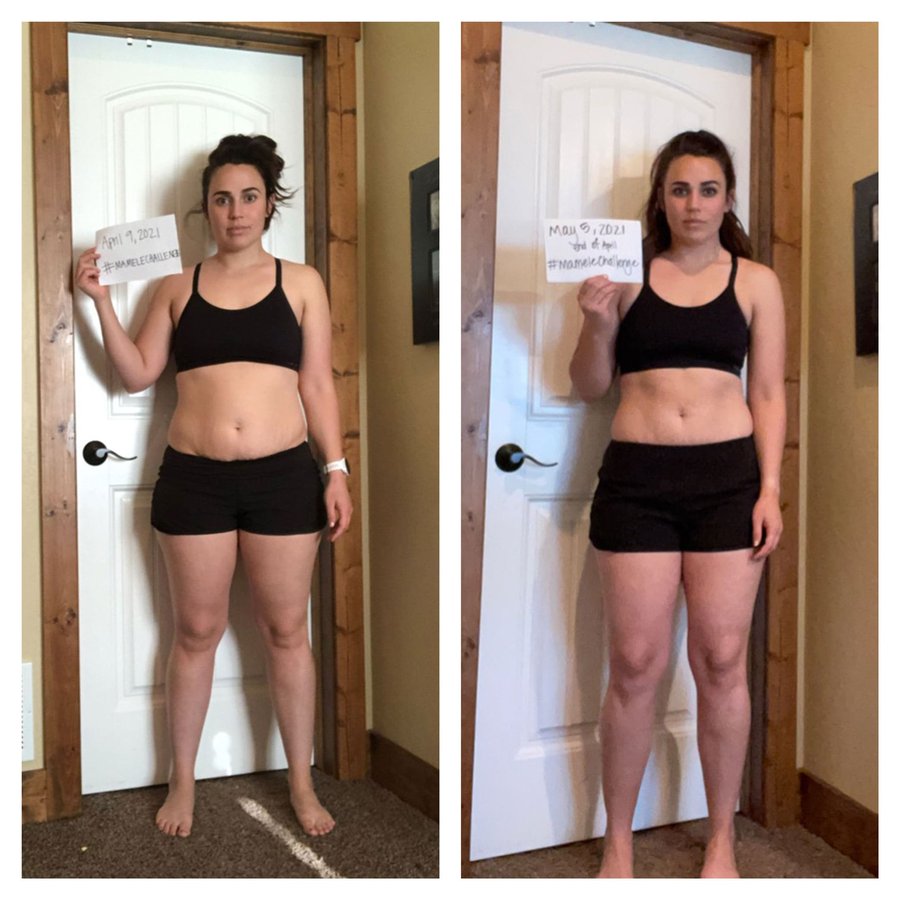 Mecayle Kunz’s before and after photos, shared with permission.