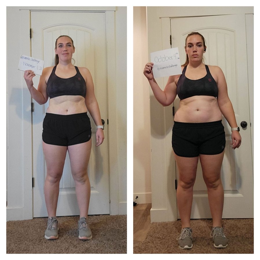 Megan Allred’s before and after photos, shared with permission.