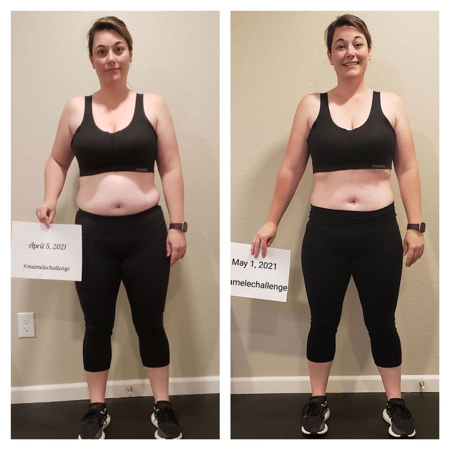 Rachel Workman’s before and after photos, shared with permission.