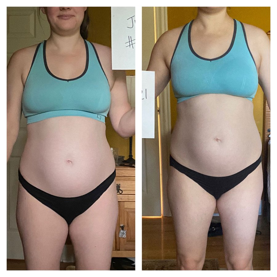 Sienna Forsyth’s before and after photos, shared with permission.