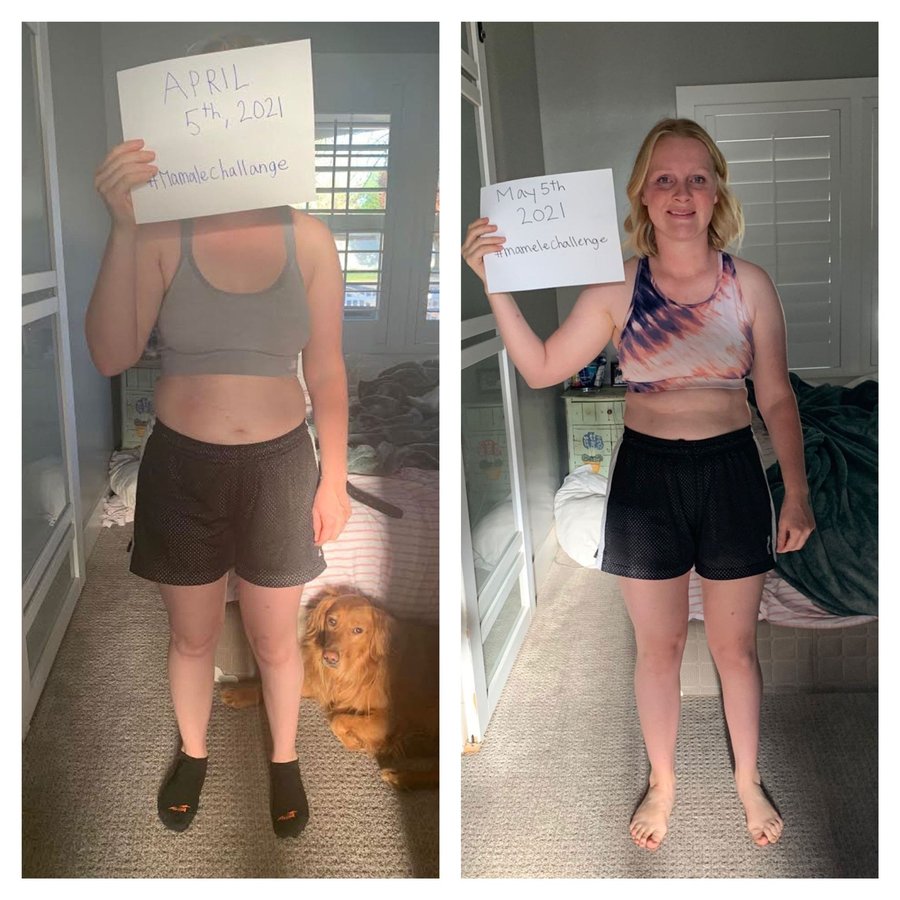 Taylor Clements’s before and after photos, shared with permission.